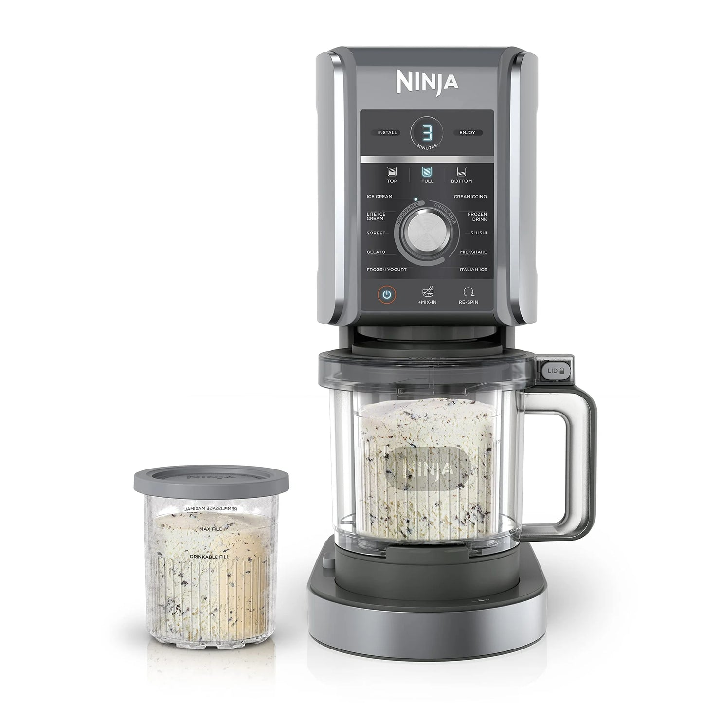 Ninja CREAMi Deluxe 11-in-1 XL Ice Cream Maker, Silver (NC501)