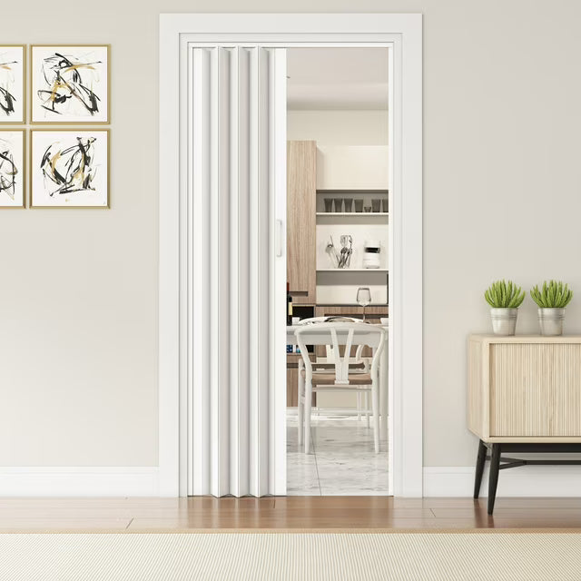 Techni Home Loft Series Premium Double Walled Foldable Accordion Door, 32"W x 80"H x 1.2"T, White RTA-LF32FD-WHT
