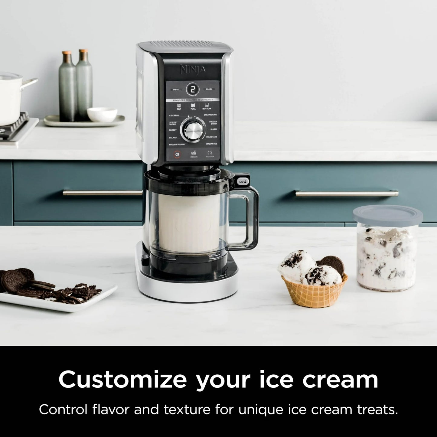 Ninja CREAMi Deluxe 11-in-1 XL Ice Cream Maker, Silver (NC501)