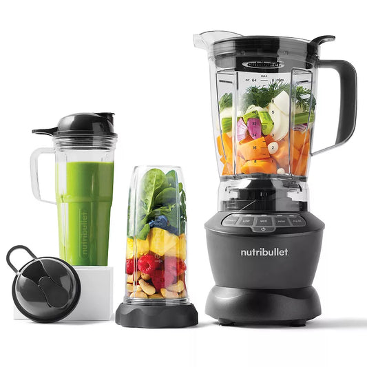 Nutribullet 1200 Watts 64 oz. Full-Size Blender Combo NBF50500, Dark Gray