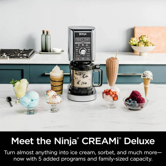 Ninja CREAMi Deluxe 11-in-1 XL Ice Cream Maker, Silver (NC501)